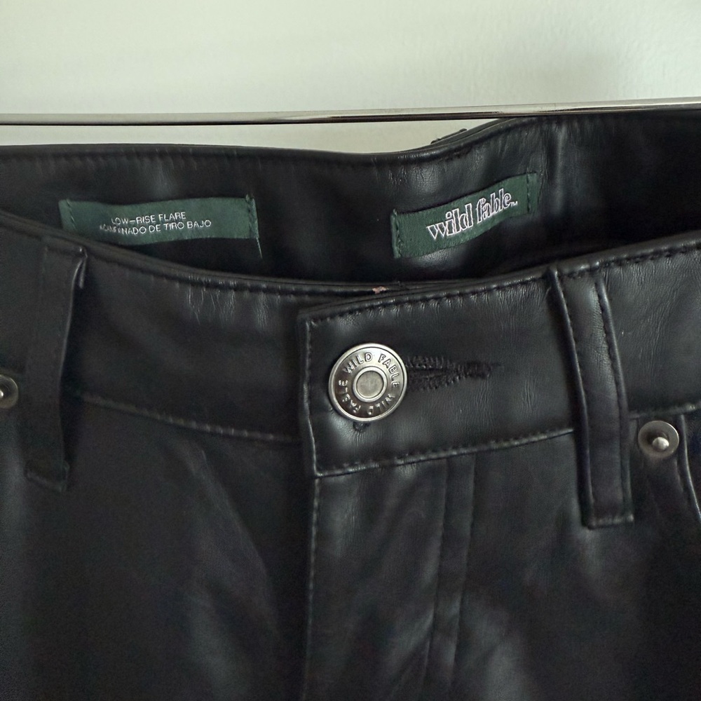 Wild Fable Black Faux Leather Trousers